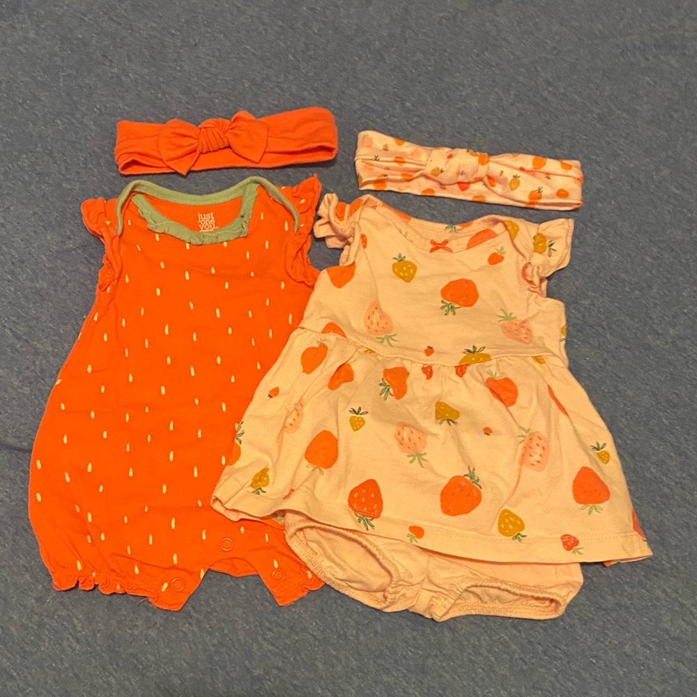 Twins! Romper and dress set